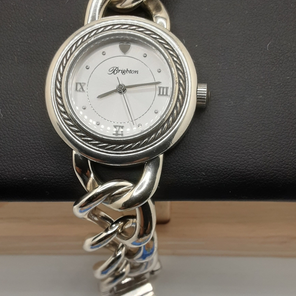 Brighton Modena Silver-plated Watch New Battery - Excellent Used Condition - Picture 11 of 12